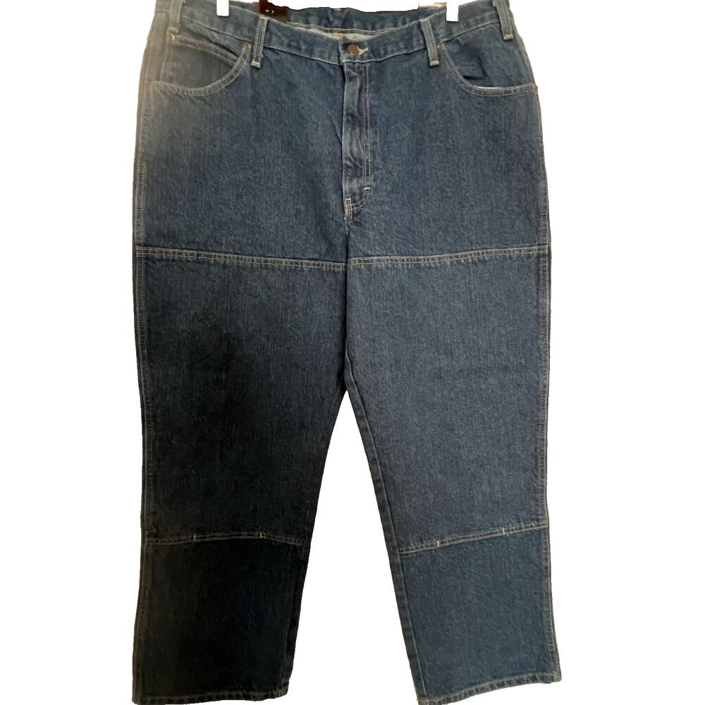 Dickies Mens Jeans 40 x 30 6 Pocket Workwear Double knee Relaxed Fit Denim NWT - Picture 1 of 5